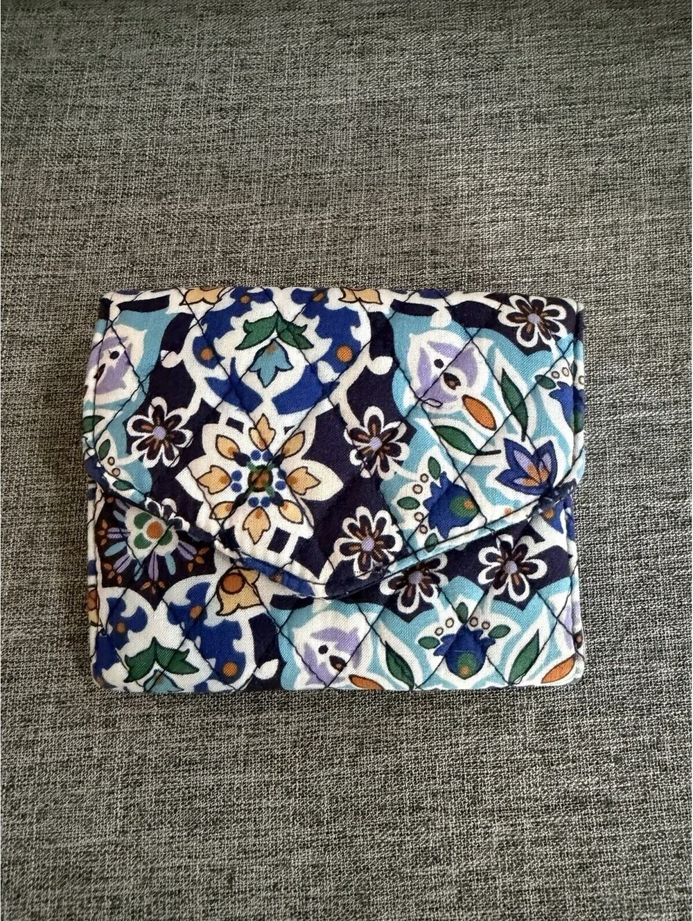 Vera Bradley RFID Mini Trifold Wallet In Lisbon Medallion